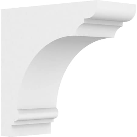 Ekena Millwork Standard Hughes Architectural Grade PVC Bracket, 3 1/2"W x 8"D x 8"H BKTP04X08X08HUG